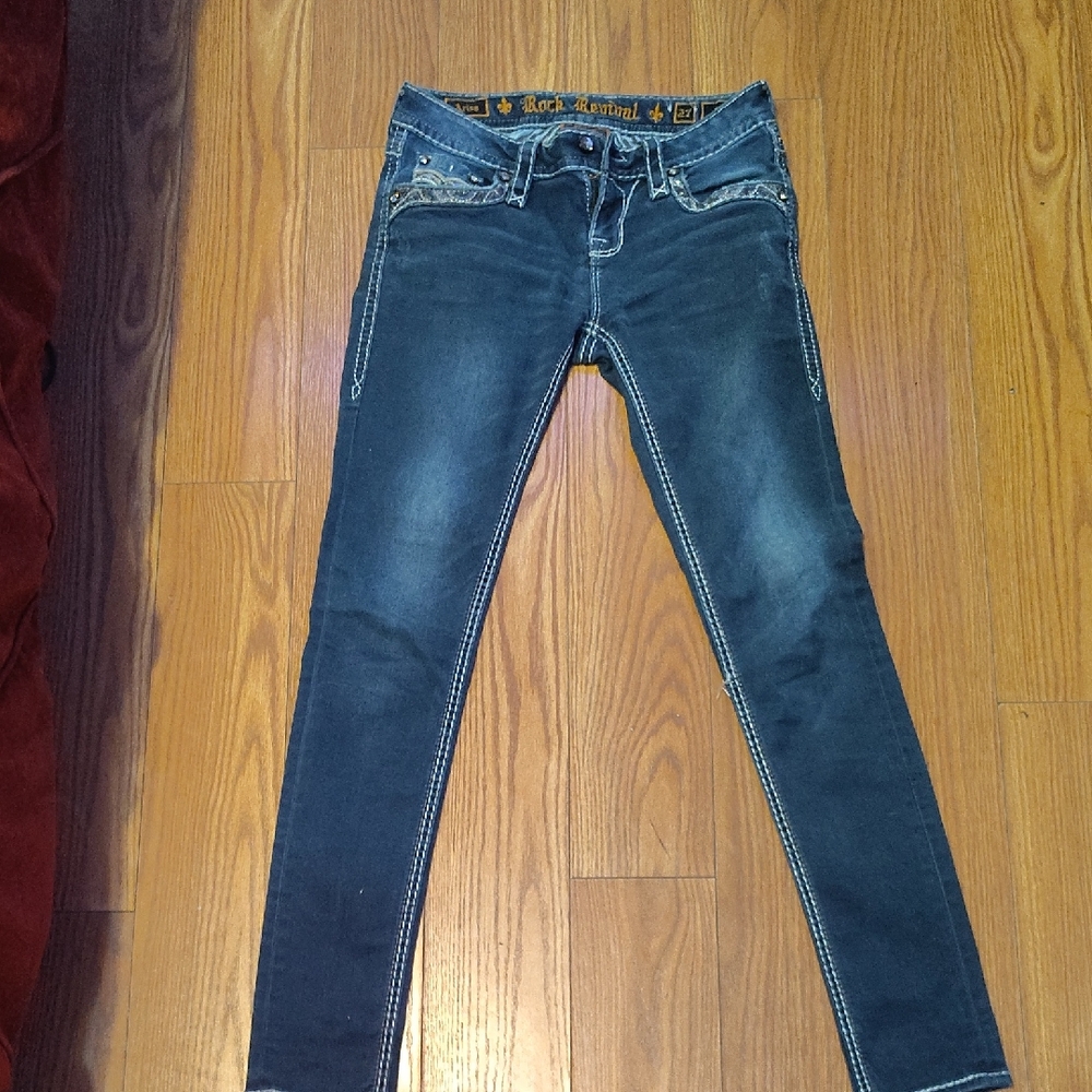 Rock Revival Women's Dark Blue Skinny Jeans